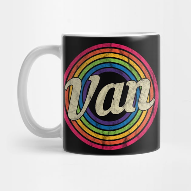 Van - Retro Rainbow Faded-Style by MaydenArt